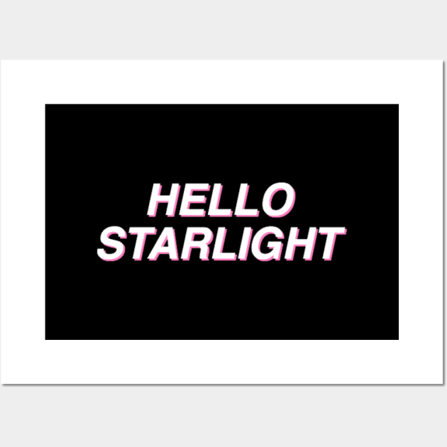 Hello Starlight! - White on Black Wall Art by mareescatharsis